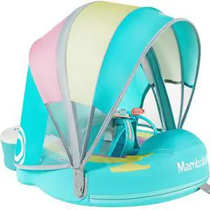 Mambobaby Non-Inflatable Baby Pool Float with Tail and Canopy UPF 50+ Sun Protection No Flip Over Infant Swim Float Skin-Friendly Mambo Float Swim Trainer Solid Baby Swimming Ring (Rainbow Green) Mambobaby Non-Inflatable Baby Pool Float with Tail and Canopy UPF 50+ Sun Protection No Flip Over Infant Swim Float Skin-Friendly Mambo Float Swim Trainer Solid Baby Swimming Ring (Rainbow Green)