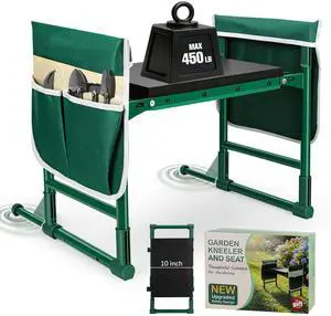 Garden Kneeler and Seat for Seniors Heavy Duty Anti-Tip Gardening Stool with Widened Thick Soft Kneeling Pad, Foldable Garden Bench with Sturdy Handles, Gardening Gifts for Women Men Mom (Green) Garden Kneeler and Seat for Seniors Heavy Duty Anti-Tip Gardening Stool with Widened Thick Soft Kneeling Pad, Foldable Garden Bench with Sturdy Handles, Gardening Gifts for Women Men Mom (Green)
