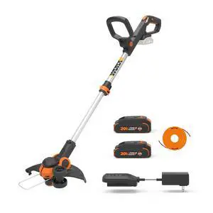 WORX Cordless String Trimmer & Lawn Edger, 12" Electric Weed Wacker with Command Feed, 20V Weed Eater with 5.5 LBS, 2 Batteries & Charger Included, WG163 WORX Cordless String Trimmer & Lawn Edger, 12" Electric Weed Wacker with Command Feed, 20V Weed Eater with 5.5 LBS, 2 Batteries & Charger Included, WG163
