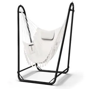 Hammock Chair with Stand,Heavy-Duty Hanging Chair with Stand, for Indoor Outdoor,Sturdy Swing Chair Stand Max Load 350 pounds(Hammock Chair Included) Hammock Chair with Stand,Heavy-Duty Hanging Chair with Stand, for Indoor Outdoor,Sturdy Swing Chair Stand Max Load 350 pounds(Hammock Chair Included)