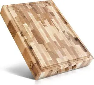 Maple End-Grain Cutting Board Made in USA 17 x 13 x 1.75 (10 lbs) - Thick Butcher Block Juice Groove, Non-Slip Feet Food-Safe Mineral Oil Finish Premium Gift Box Maple End-Grain Cutting Board Made in USA 17 x 13 x 1.75 (10 lbs) - Thick Butcher Block Juice Groove, Non-Slip Feet Food-Safe Mineral Oil Finish Premium Gift Box
