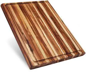 Sonder Los Angeles Highland Extra Large Cutting Board | Teak Edge Grain Cutting Board for Kitchen with Juice Groove | Perfect for Charcuterie | Gift Box Included | 23x17x1.5 in Sonder Los Angeles Highland Extra Large Cutting Board | Teak Edge Grain Cutting Board for Kitchen with Juice Groove | Perfect for Charcuterie | Gift Box Included | 23x17x1.5 in