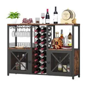 Mini Bars for Home, Wooden Coffee Bar Cabinet, Modern Liquor Cabinet for Liquor and Glasses, Farmhouse Buffet Wine Cabinet with Storage Sideboard for Home Kitchen Dining Room Mini Bars for Home, Wooden Coffee Bar Cabinet, Modern Liquor Cabinet for Liquor and Glasses, Farmhouse Buffet Wine Cabinet with Storage Sideboard for Home Kitchen Dining Room