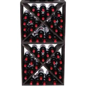 Wine Racks countertop Solid Wood Stackable Storage Rustic Retro Cube 48-Bottle Wooden Wine Rack Wine Cabinet(48BottleBlack) Wine Racks countertop Solid Wood Stackable Storage Rustic Retro Cube 48-Bottle Wooden Wine Rack Wine Cabinet(48BottleBlack)