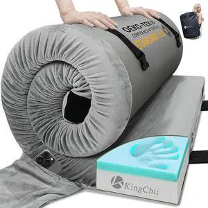 CertiPUR-US Memory Foam Camping Mattress, Portable Roll Up Travel Car Camping Mattress Sleeping Pad & Floor Mattress, Cot Mattress Guest Bed for Sleepover with Waterproof Cover & Travel Bag CertiPUR-US Memory Foam Camping Mattress, Portable Roll Up Travel Car Camping Mattress Sleeping Pad & Floor Mattress, Cot Mattress Guest Bed for Sleepover with Waterproof Cover & Travel Bag