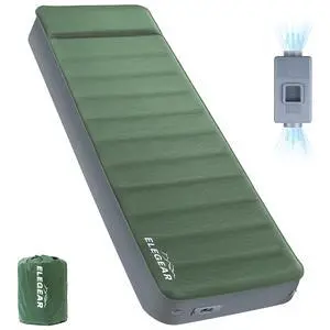 CumbreX Air & Foam Self Inflating Sleeping Pad, Built-in Electric Pump 4" Ultra-Thick Memory Foam Camping Mattress with Pillow Camping Pad 4-Season R-value 9.5 Camp Mat for Traveling - Single CumbreX Air & Foam Self Inflating Sleeping Pad, Built-in Electric Pump 4" Ultra-Thick Memory Foam Camping Mattress with Pillow Camping Pad 4-Season R-value 9.5 Camp Mat for Traveling - Single