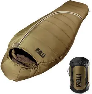Mummy Sleeping Bag for Adults, 25-36 Cold Weather Backpacking Sleeping Bag, Lightweight 3-4 Season Winter Camp Bag with Adjustable Hood & Compression Sack, Machine Washable Mummy Sleeping Bag for Adults, 25-36 Cold Weather Backpacking Sleeping Bag, Lightweight 3-4 Season Winter Camp Bag with Adjustable Hood & Compression Sack, Machine Washable
