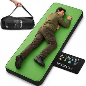 Artemis 8.3 R-Value Self Inflating Sleeping Pad CampingAir Mattress CampingMattress Pad 4 Season 3D Air Foam 4" Thick Insulated Inflatable Foam Sleeping Mat for Luxury Camp/Car/Cot/Tent Artemis 8.3 R-Value Self Inflating Sleeping Pad CampingAir Mattress CampingMattress Pad 4 Season 3D Air Foam 4" Thick Insulated Inflatable Foam Sleeping Mat for Luxury Camp/Car/Cot/Tent