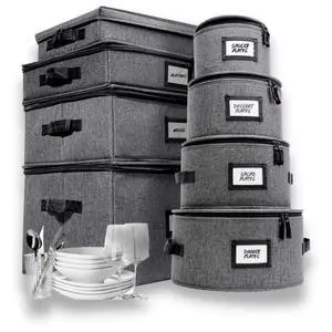 8pcs Hard Shell China Storage Containers, Mug Storage, Wine Glass, Utensils, & Plate Storage Containers with Lid, Heavy Duty Dinnerware Storage for Packing Plates, Glassware & Cutlery 8pcs Hard Shell China Storage Containers, Mug Storage, Wine Glass, Utensils, & Plate Storage Containers with Lid, Heavy Duty Dinnerware Storage for Packing Plates, Glassware & Cutlery