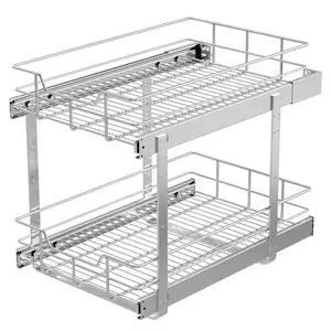 2 Tier Pull Out Cabinet Organizer 14" W X 22" D, Slide Out Drawers For Kitchen Cabinets, Pull Out Drawers For Cabinets Capacity Heavy Duty Caddy, Cabinet Pullout Shelves Chrome-Plated,Bathroom Pantry 2 Tier Pull Out Cabinet Organizer 14" W X 22" D, Slide Out Drawers For Kitchen Cabinets, Pull Out Drawers For Cabinets Capacity Heavy Duty Caddy, Cabinet Pullout Shelves Chrome-Plated,Bathroom Pantry