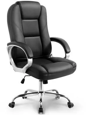 Office Desk Ergonomic Gaming Computer Chair High Back Adjustable PU Leather with Lumbar Support, Swivel Rolling Wheels, Executive Managerial Task Chair (Jet Black) Office Desk Ergonomic Gaming Computer Chair High Back Adjustable PU Leather with Lumbar Support, Swivel Rolling Wheels, Executive Managerial Task Chair (Jet Black)