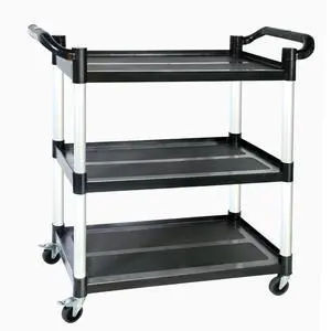Utility Carts with Wheels,3-Tier Rolling Cart with Wheels, Heavy Duty 510 LBS Food Service Cart with Rubber Pad and Hammer for Kitchen/Office/Warehouse, 31.5" X 16.9" X 38.9"(Black) Utility Carts with Wheels,3-Tier Rolling Cart with Wheels, Heavy Duty 510 LBS Food Service Cart with Rubber Pad and Hammer for Kitchen/Office/Warehouse, 31.5" X 16.9" X 38.9"(Black)
