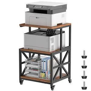 Printer Stand with Lockable Wheels, Heavy Duty Printer Table Printer Stand with Lockable Wheels, Heavy Duty Printer Table