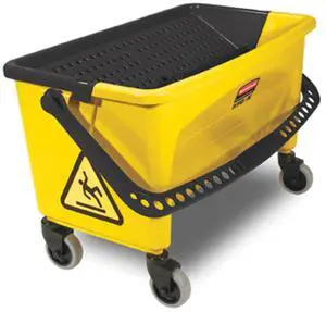 HYGEN Microfiber Mop Bucket with Press Wringer, 26", Yellow, for Janitorial/Professional Cleaners and Heavy-Duty Industrial Mopping/Wringing/Cleaning HYGEN Microfiber Mop Bucket with Press Wringer, 26", Yellow, for Janitorial/Professional Cleaners and Heavy-Duty Industrial Mopping/Wringing/Cleaning