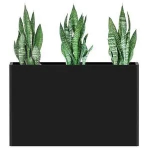 Galvanized Steel Planter with Removable Insert Shelf & 4 Drainage Holes - 32x12x24 Inches Large Planters for Outdoor/Indoor Patio, Porch Black Galvanized Steel Planter with Removable Insert Shelf & 4 Drainage Holes - 32x12x24 Inches Large Planters for Outdoor/Indoor Patio, Porch Black