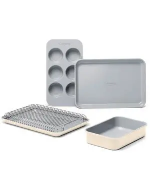 Mini Bakeware Set Naturally Non-Stick, Non-Toxic Ceramic Coating Compact Baking Pans Set for Small Kitchens & Ovens Includes Baking Sheets, Muffin Pan, Cooling Rack & Storage - Cream Mini Bakeware Set Naturally Non-Stick, Non-Toxic Ceramic Coating Compact Baking Pans Set for Small Kitchens & Ovens Includes Baking Sheets, Muffin Pan, Cooling Rack & Storage - Cream