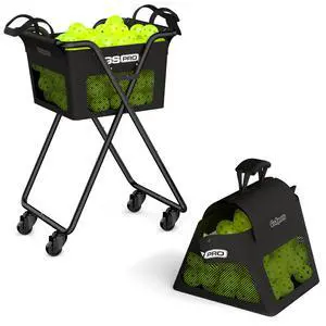 Ball Caddy with Wheels - Portable Cart Holds 140 Pickleballs or 175 Tennis Balls Ball Caddy with Wheels - Portable Cart Holds 140 Pickleballs or 175 Tennis Balls