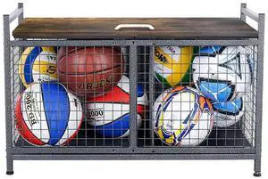 Rolling Ball Storage Cart, Sports Equipment Storage Organizer for Garage/Basement/Entryway, Ball Storage Bin with Casters (Medium) Rolling Ball Storage Cart, Sports Equipment Storage Organizer for Garage/Basement/Entryway, Ball Storage Bin with Casters (Medium)