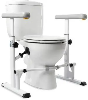 Toilet Safety Rails (500 lb), Heavy Duty Frame with Handles, Adjustable Height and Width, Handicap Grab Bars for Seniors & Disabled Toilet Safety Rails (500 lb), Heavy Duty Frame with Handles, Adjustable Height and Width, Handicap Grab Bars for Seniors & Disabled