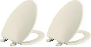 7300SLEC Slow Close Toilet Seat, Easy Clean Hinges and Durable Plastic Seat, Made in USA, Elongated, Biscuit (Pack of 2) 7300SLEC Slow Close Toilet Seat, Easy Clean Hinges and Durable Plastic Seat, Made in USA, Elongated, Biscuit (Pack of 2)