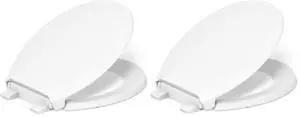 78052-RL-0 Rutledge ReadyLatch Quiet Close Rount Toilet Seat, Slow Close Lid and Seat, Grip-Tight Bumpers and Installation Hardware, White (Pack of 2) 78052-RL-0 Rutledge ReadyLatch Quiet Close Rount Toilet Seat, Slow Close Lid and Seat, Grip-Tight Bumpers and Installation Hardware, White (Pack of 2)