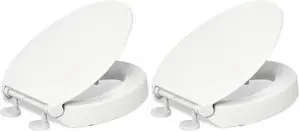 25875-0 Hyten 3" Height, Elevated Soft Close Elongated Toilet Seat, Contoured Seat with Grip-Tight Bumpers, Quick-Attach Hardware, No Slam Toilet Seat, White (Pack of 2) 25875-0 Hyten 3" Height, Elevated Soft Close Elongated Toilet Seat, Contoured Seat with Grip-Tight Bumpers, Quick-Attach Hardware, No Slam Toilet Seat, White (Pack of 2)