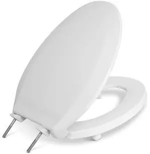 2 inch Raised Toilet Seat for Seniors, Elongated, Closed Front with Cover, Plastic, Made in the USA, HL800STS-001, White 2 inch Raised Toilet Seat for Seniors, Elongated, Closed Front with Cover, Plastic, Made in the USA, HL800STS-001, White