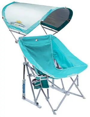 Waterside Pod Rocker Outdoor Rocking Chair with Sunshade Canopy Waterside Pod Rocker Outdoor Rocking Chair with Sunshade Canopy