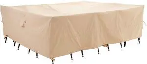 Extra Large Patio Furniture Set Cover, 180W x 96D x 36H, Beige Extra Large Patio Furniture Set Cover, 180W x 96D x 36H, Beige