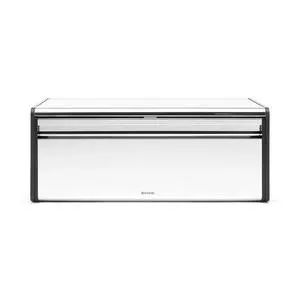 Rectangular Fall Front Bread Box | Brilliant Steel | Large Metal Front Opening Bread Store for Kitchen Countertop | Flat Top for Extra Storage, Magnet Closing Lid | Fits 2 Loaves Rectangular Fall Front Bread Box | Brilliant Steel | Large Metal Front Opening Bread Store for Kitchen Countertop | Flat Top for Extra Storage, Magnet Closing Lid | Fits 2 Loaves