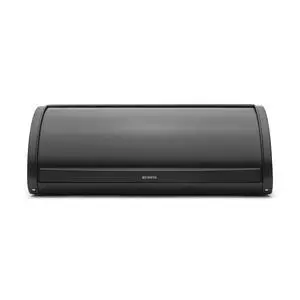 Roll Top Bread Box | Large | Matt Black | Metal Front Opening Bread Store for Kitchen Countertop | Partly Flat Top for Extra Storage, Magnet Closing Lid | Fits 2 Loaves Roll Top Bread Box | Large | Matt Black | Metal Front Opening Bread Store for Kitchen Countertop | Partly Flat Top for Extra Storage, Magnet Closing Lid | Fits 2 Loaves