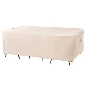 Patio Furniture Covers, Beige, 102"W x 74"D x 27.5"H Patio Furniture Covers, Beige, 102"W x 74"D x 27.5"H