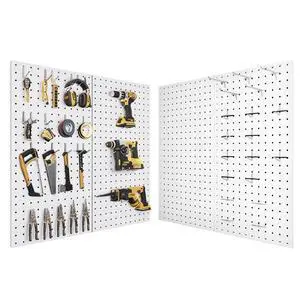 Metal Pegboard Tool Organizer, 12 x 24 in, 30 lb Capacity, 4 Pack Metal Pegboard Tool Organizer, 12 x 24 in, 30 lb Capacity, 4 Pack