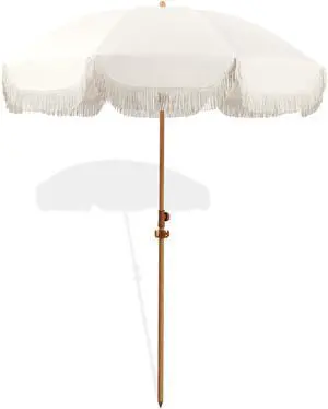 7.5ft Patio Umbrella with Fringe, Beach Umbrella, Fringe Umbrella 7.5ft Patio Umbrella with Fringe, Beach Umbrella, Fringe Umbrella