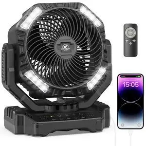 40000mAh Battery Powered Fan, Rechargeable Oscillating Floor Fan with Remote, 136H Cooling Max Camping Essentials for RV, Fathers Day Gift for Men Dad Blue Collar Workers, Co-Branded with AMACOOL 40000mAh Battery Powered Fan, Rechargeable Oscillating Floor Fan with Remote, 136H Cooling Max Camping Essentials for RV, Fathers Day Gift for Men Dad Blue Collar Workers, Co-Branded with AMACOOL