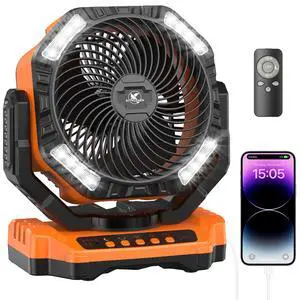 40000mAh Battery Powered Fan, Rechargeable Oscillating Floor Fan with Remote, 136H Cooling Camping Essentials for RV Garage, Fathers Day Gift for Men Dad Blue Collar Worker, Co-Branded with AMACOOL 40000mAh Battery Powered Fan, Rechargeable Oscillating Floor Fan with Remote, 136H Cooling Camping Essentials for RV Garage, Fathers Day Gift for Men Dad Blue Collar Worker, Co-Branded with AMACOOL