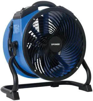FC-300 Heavy Duty Industrial High Velocity Whole Room Air Mover Air Circulator Utility Shop Floor Fan, Variable Speed, Timer, 14 inch, 2100 CFM, Black, Blue FC-300 Heavy Duty Industrial High Velocity Whole Room Air Mover Air Circulator Utility Shop Floor Fan, Variable Speed, Timer, 14 inch, 2100 CFM, Black, Blue