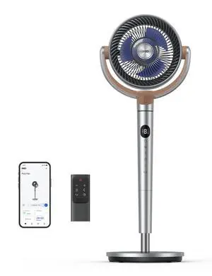 Standing Fan, 120°+120° Smart Oscillating Floor Fans with Wi-Fi/Voice Control, 90 ft Fan For Bedroom, DC Motor Quiet Fans, Adjustable Height, 8 Speeds, 6 Modes, 12H Timer, Office, Room Standing Fan, 120°+120° Smart Oscillating Floor Fans with Wi-Fi/Voice Control, 90 ft Fan For Bedroom, DC Motor Quiet Fans, Adjustable Height, 8 Speeds, 6 Modes, 12H Timer, Office, Room