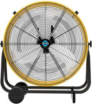 24 Inch High Velocity Heavy Duty Tilt Metal Drum Fan Yellow Commercial, Industrial Use 3 Speed 7700 CFM 1/3 HP 8 FT Cord ETL Safety Listed (YELLOW) 24 Inch High Velocity Heavy Duty Tilt Metal Drum Fan Yellow Commercial, Industrial Use 3 Speed 7700 CFM 1/3 HP 8 FT Cord ETL Safety Listed (YELLOW)