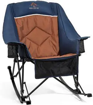 400lbs Rocking Camping Chair Oversized Folding Rocker for Adults 400lbs Rocking Camping Chair Oversized Folding Rocker for Adults