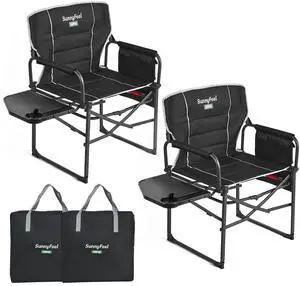 Camping Directors Chair, Heavy Duty,Oversized Portable Folding Chair with Side Table, Pocket for Beach, Fishing,Trip,Picnic,Lawn,Concert Outdoor Foldable Camp Chairs Camping Directors Chair, Heavy Duty,Oversized Portable Folding Chair with Side Table, Pocket for Beach, Fishing,Trip,Picnic,Lawn,Concert Outdoor Foldable Camp Chairs