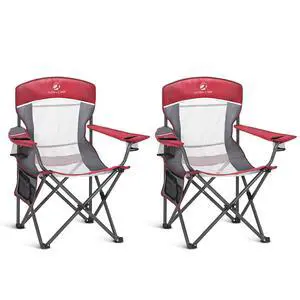 Heavy Duty 400lbs Mesh Back Camping Chairs with Lumbar Support Heavy Duty 400lbs Mesh Back Camping Chairs with Lumbar Support