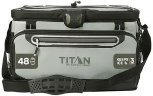 Titan 48 Can Zipperless HardBody Cooler, Keeps Ice 3 Days, Seagrass Titan 48 Can Zipperless HardBody Cooler, Keeps Ice 3 Days, Seagrass
