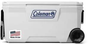 Classic Series 100qt Wheeled Marine Cooler, Fully Insulated Lid & Body Keeps Ice up to 5 Days, Holds up to 160 Cans Classic Series 100qt Wheeled Marine Cooler, Fully Insulated Lid & Body Keeps Ice up to 5 Days, Holds up to 160 Cans