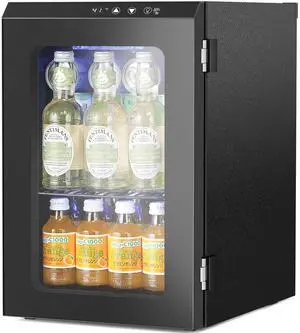 18L Mini Fridge Cooler 24Can, Beverage Refrigerator with Quiet Compressor, LED Light,Freestanding Small Fridge with Electronic Temperature Control for Home and Bar(40-61 ) 18L Mini Fridge Cooler 24Can, Beverage Refrigerator with Quiet Compressor, LED Light,Freestanding Small Fridge with Electronic Temperature Control for Home and Bar(40-61 )