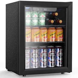 68 Cans Beverage Refrigerator Cooler, 1.7 cu.ft Mini Fridge Glass Door Drink Cooler for Beer, Soda,Wine, Digital Temperature Control for Home Office Bar 68 Cans Beverage Refrigerator Cooler, 1.7 cu.ft Mini Fridge Glass Door Drink Cooler for Beer, Soda,Wine, Digital Temperature Control for Home Office Bar