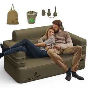Inflatable Couch Loveseat Camping Couch Built-in Rechargeable Pump Air Sofa Inflatable Couch Loveseat Camping Couch Built-in Rechargeable Pump Air Sofa