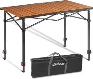 Portable Outdoor Adjustable Height Camping Table, Large for 2-6 Person Portable Outdoor Adjustable Height Camping Table, Large for 2-6 Person