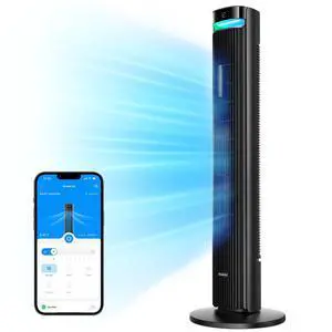 42 in. Tower Fan, 150 Deg Oscillation, 5 Modes 12 Speeds, Black 42 in. Tower Fan, 150 Deg Oscillation, 5 Modes 12 Speeds, Black