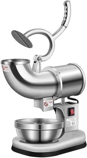 Electric Dual Blades Ice Crusher Shaver Silver 440lbs/hr Electric Dual Blades Ice Crusher Shaver Silver 440lbs/hr